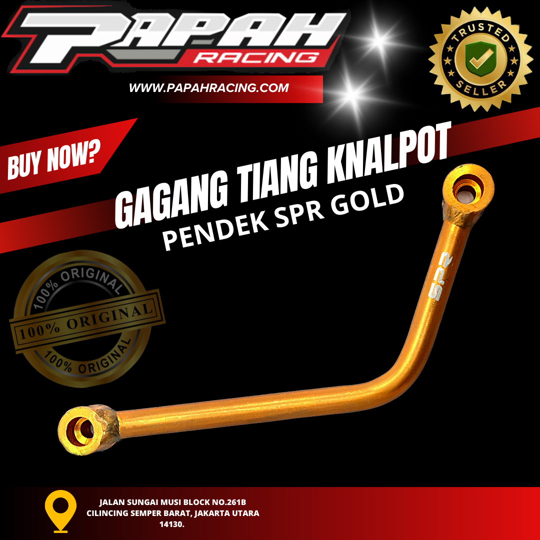 GAGANG TIANG KNALPOT PENDEK SPR GOLD